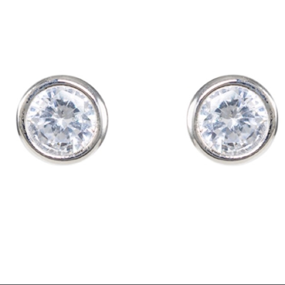 CZ Kenneth Jay Lane Martini Stud Earrings
